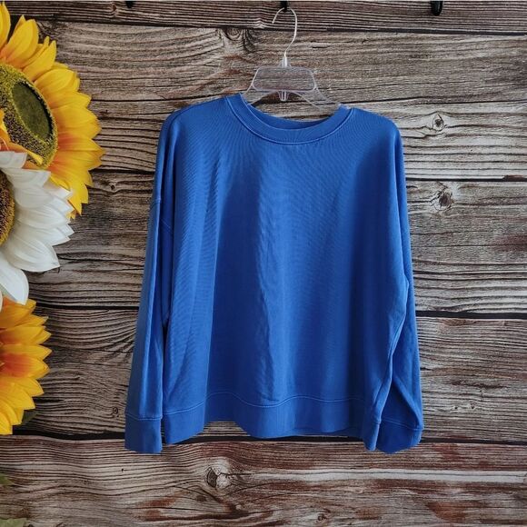 "Style & Co " Woman's Pullover sweatshirt Size :PL cosmic blue NWT - Picture 1 of 3
